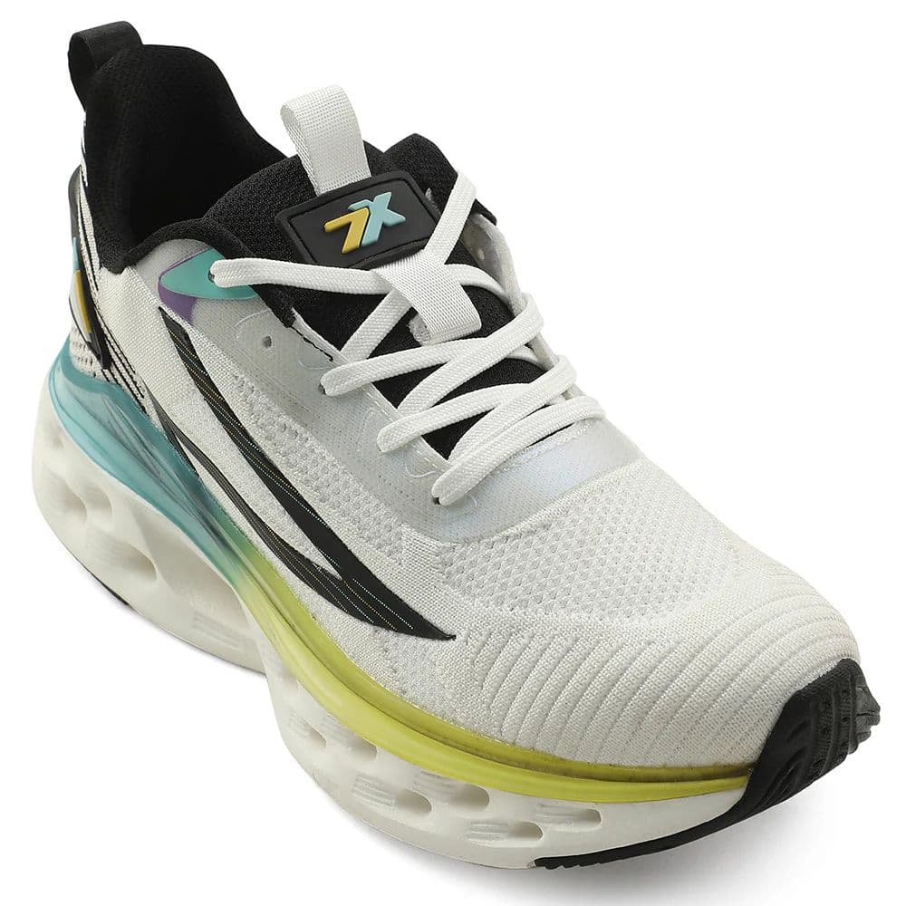 Leap7x White Sports Running Shoes For Men NEPTUNE-1E By Liberty — 6/40 / White