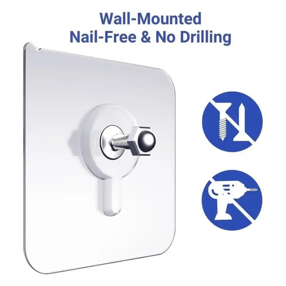 Perpetual Nail Wall Hooks | Heavy Duty | Transparent | Waterproof | Multipurpose — photo 2