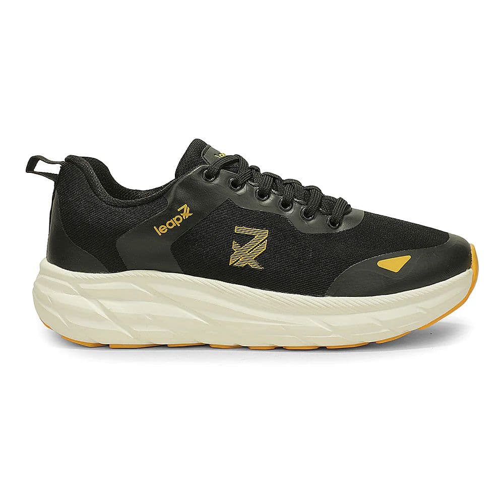 Leap7X FORCESTEPE Black Sports Lacing Running Shoes for Men by Liberty — photo 4