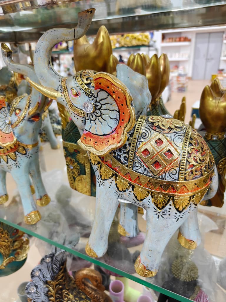 Gold Elephant Statue | Decorative | Gold | Brown