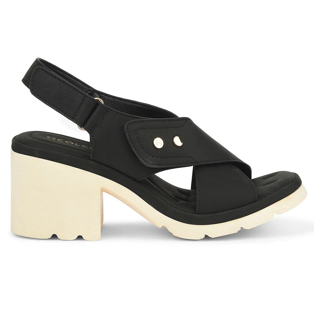 Healers Black Casual Block Heel Sandal For Women ZQ-DM-16 By Liberty — photo 2