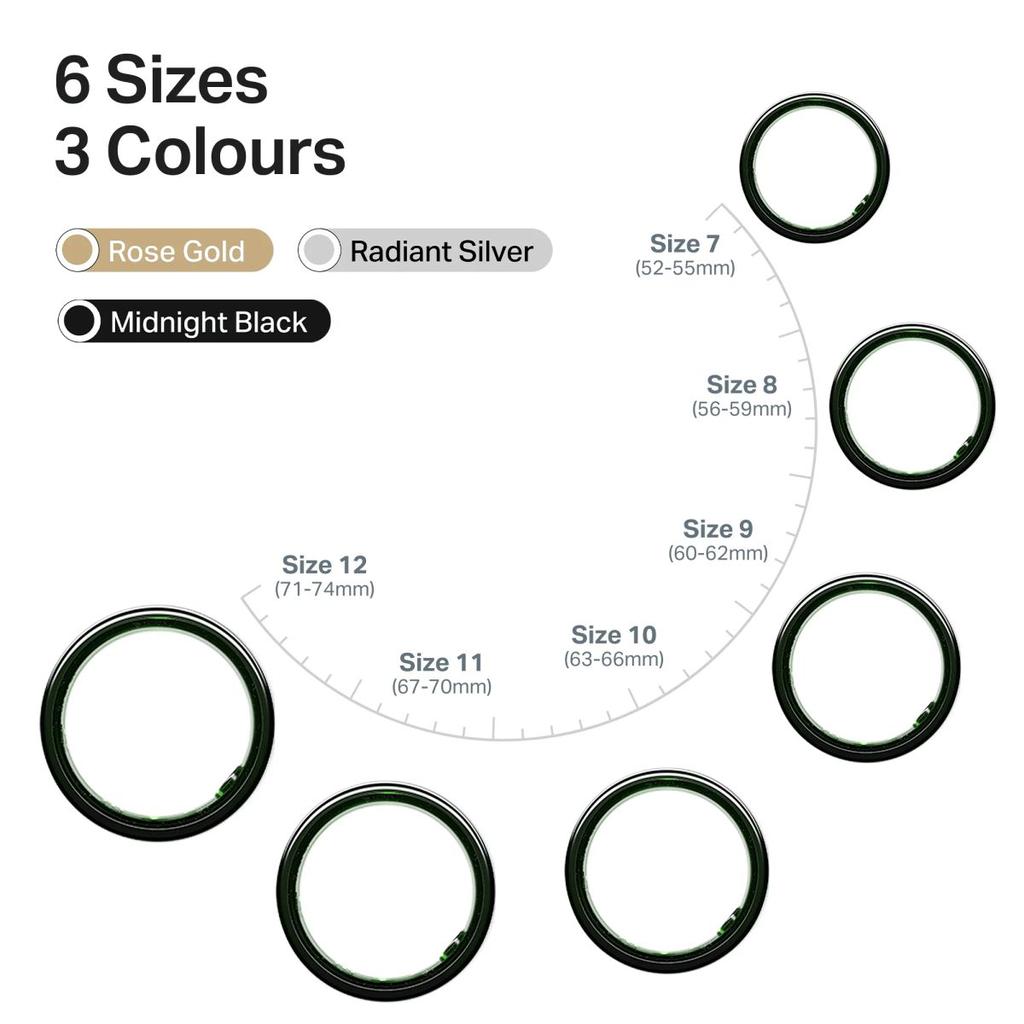 Smart Ring Active Plus | Smart Ring with Health Monitoring, Wireless Charging, Stainless Steel Build — photo 9
