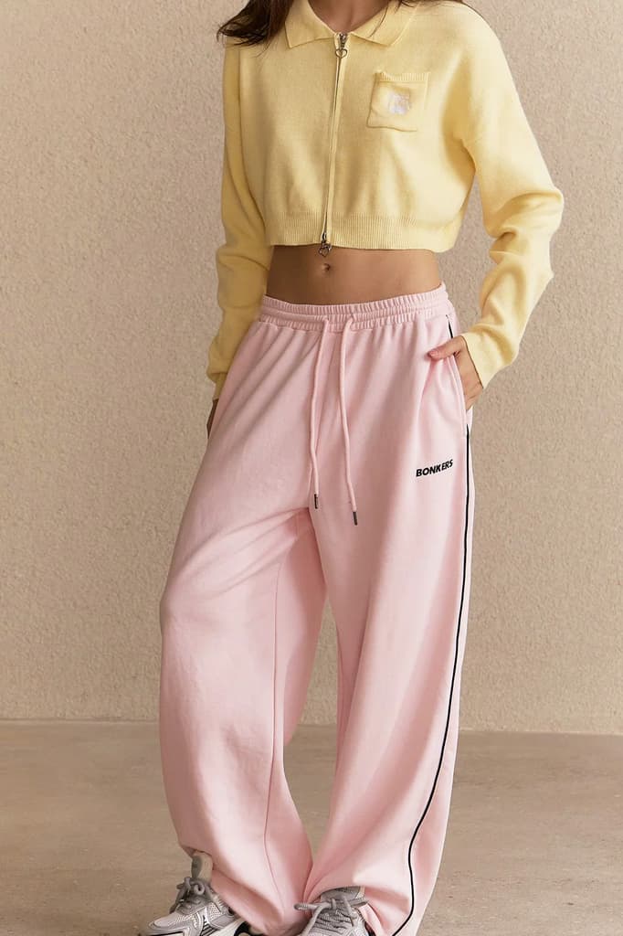 Soft Pink Track Pants — photo 2