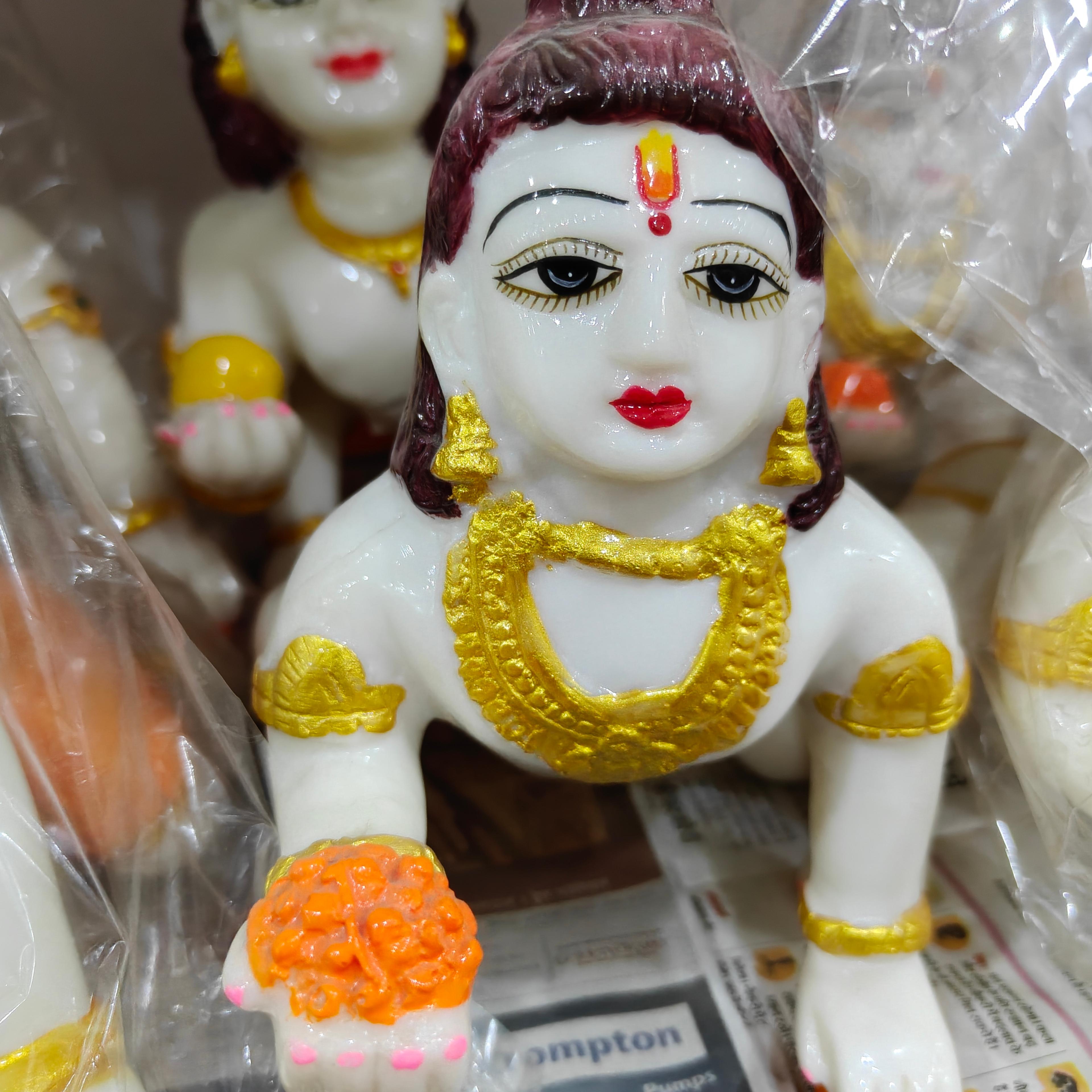 Gold Statue of Hindu Deity | Bronze | Religious Artifact | Yellow