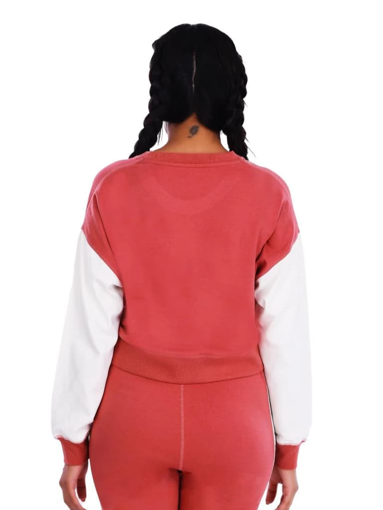 Brick Red Printed Crop Sweatshirt — photo 3