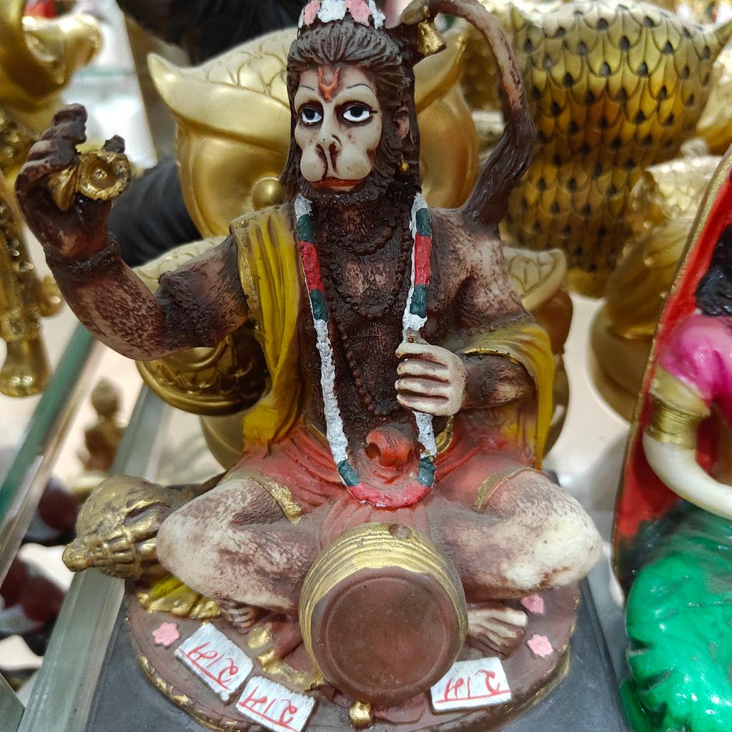 Hindu God Statue | Bronze | Gold | Red