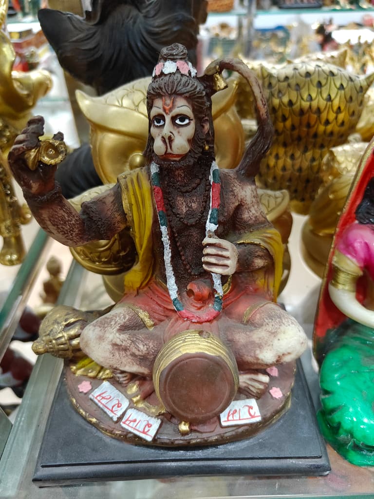 Hindu God Statue | Bronze | Gold | Red