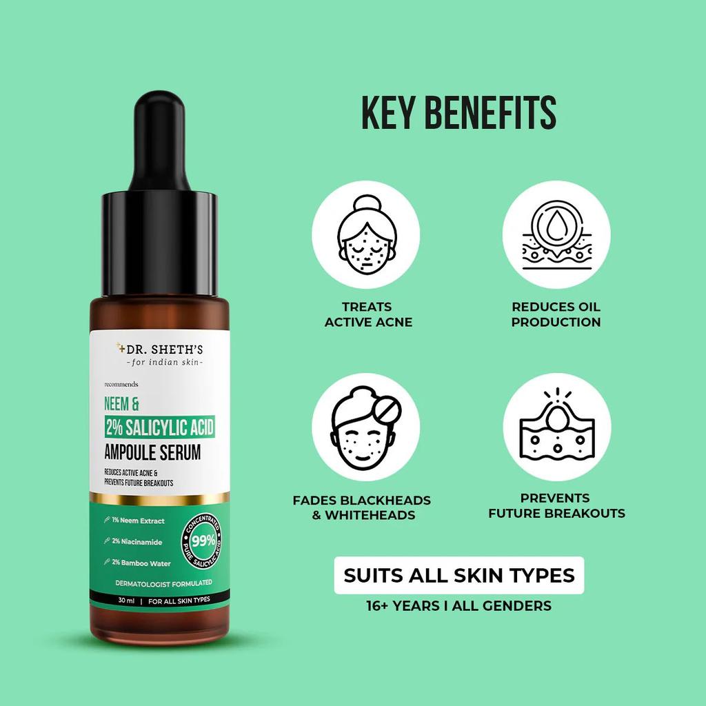 Neem & 2% Salicylic Acid Ampoule Serum - 30ml