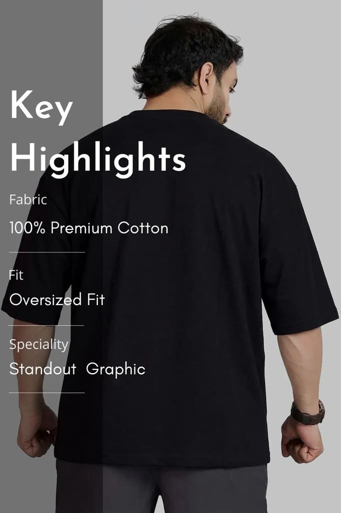 Trust The Hustle Oversized T-shirt Black — photo 6