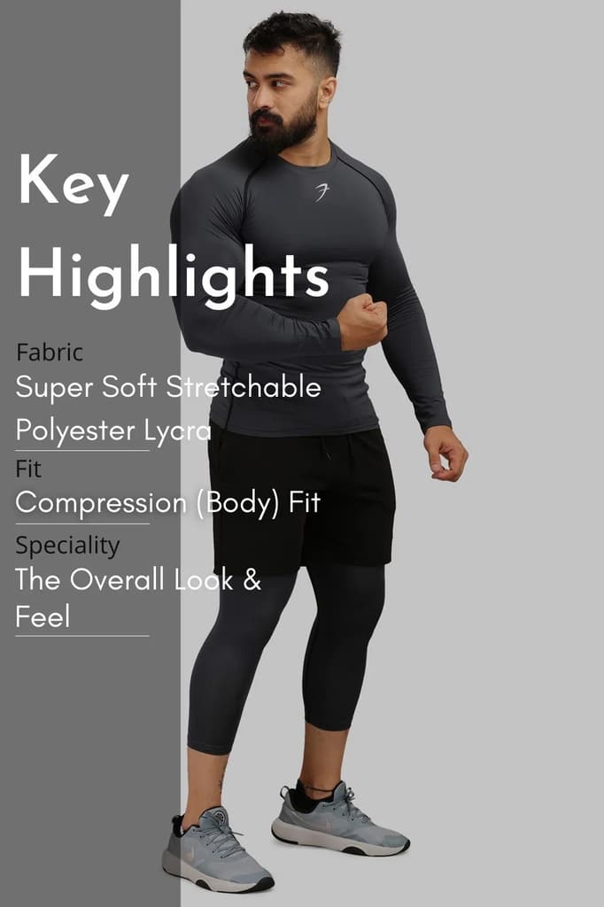 Compression Fullsleeves T-shirt Grey — photo 8