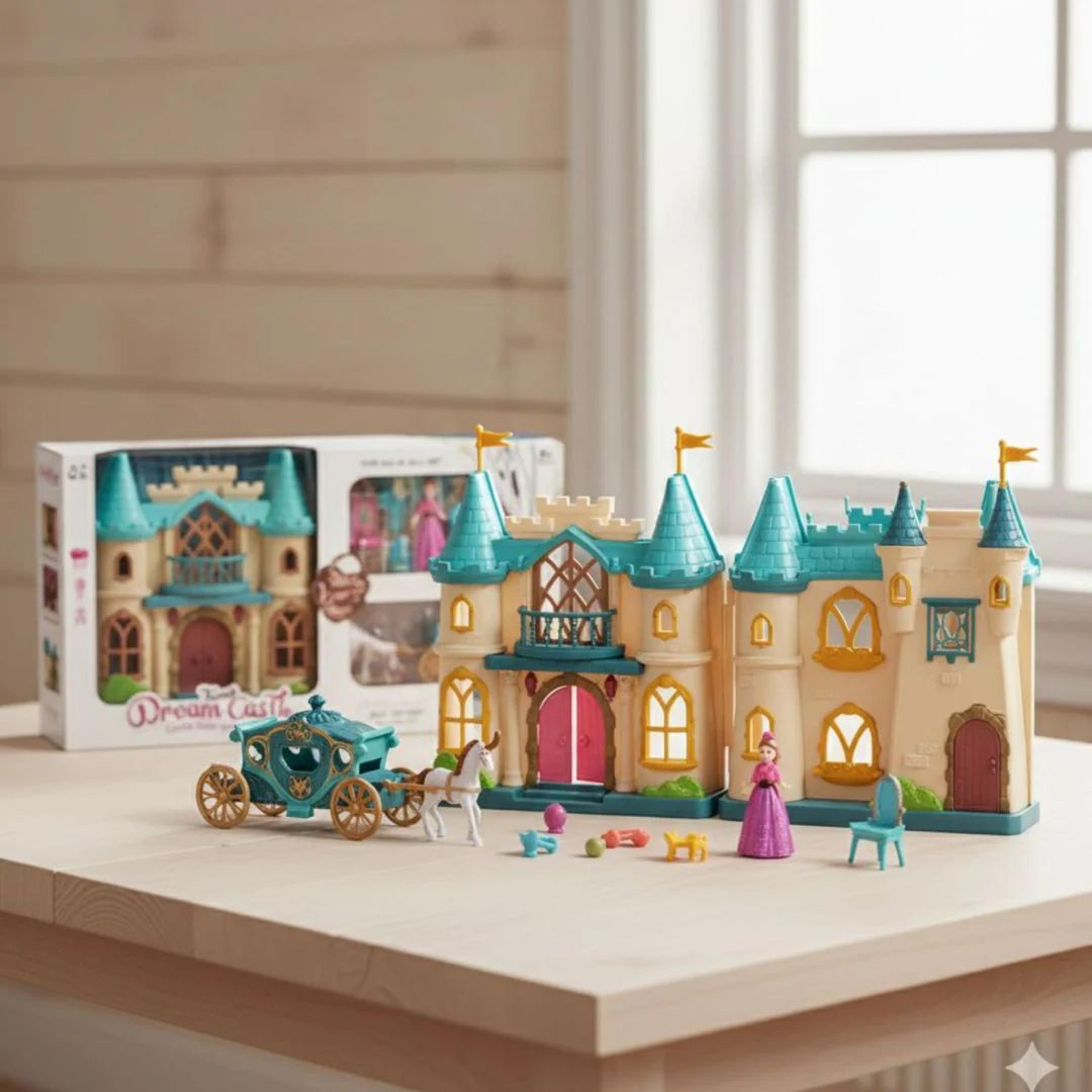Dream Castle Doll House Play Set With Accessories