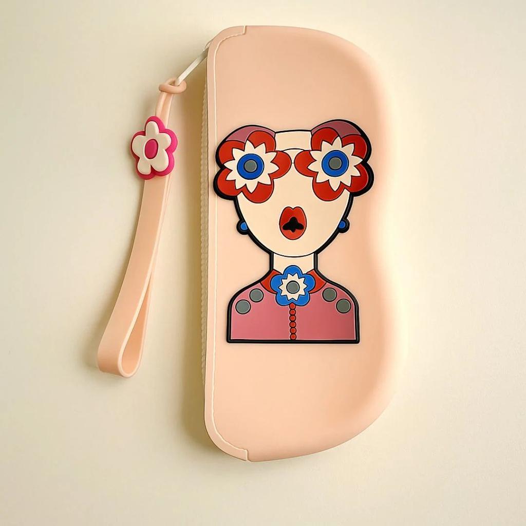 Pretty Woman Travel Utility Pouch | Waterproof Silicone Multipurpose Storage Case — Coral Crush
