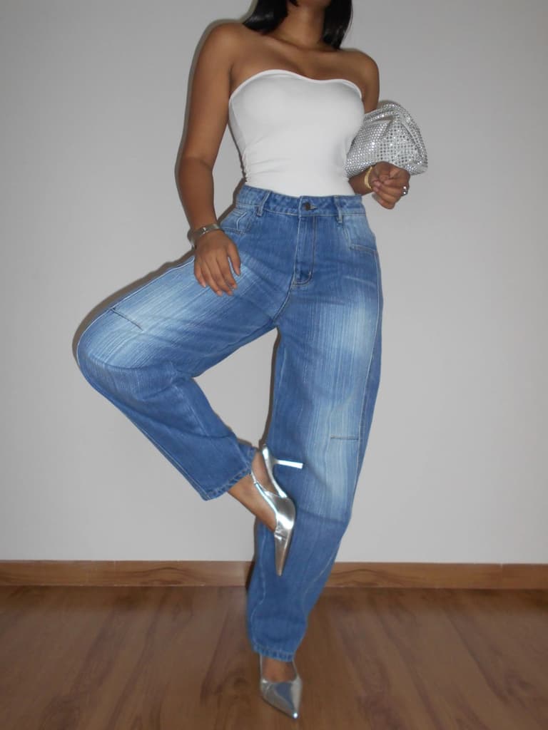 Blue Crush Slub Skater Fit Jeans — photo 4