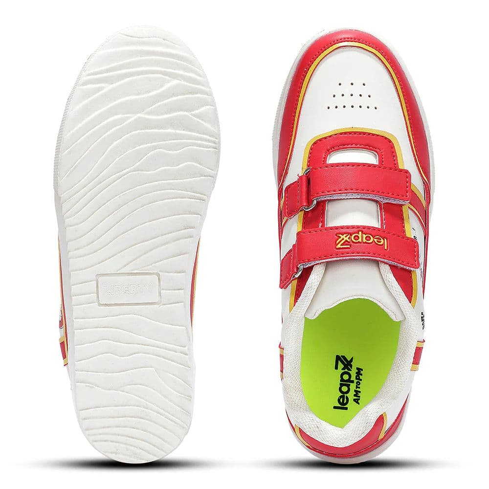 Leap7X Red Sports Non Lacing Sneakers For Kids TOTSTREND5 By Liberty — photo 6