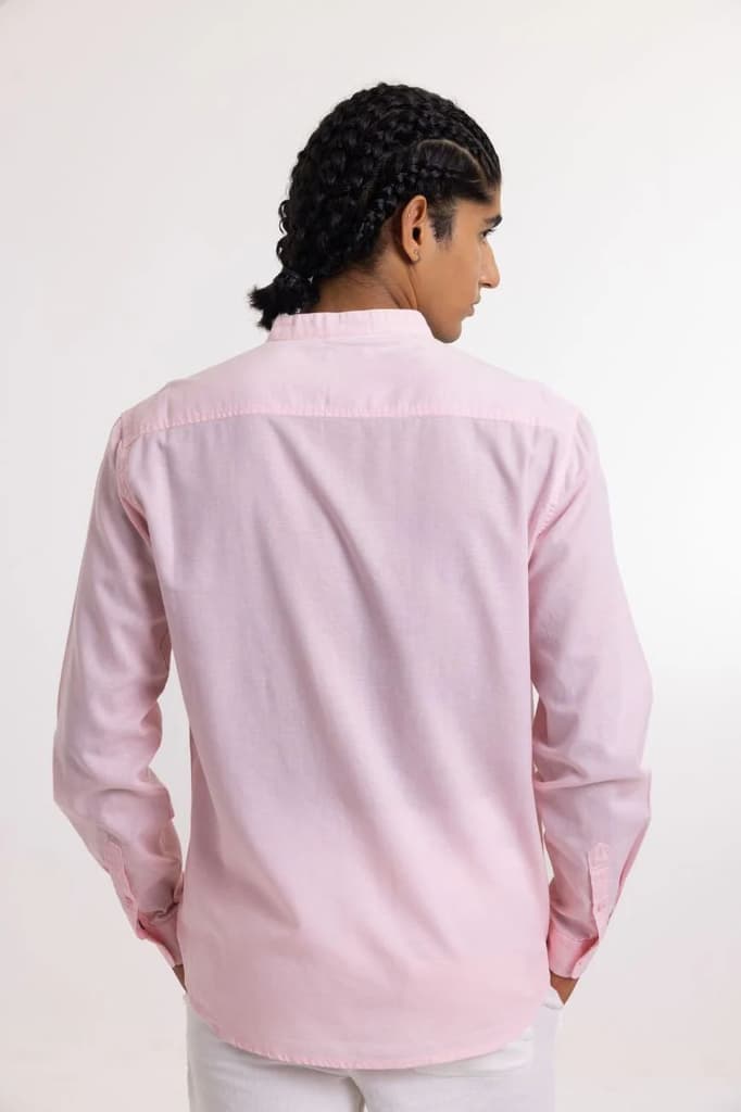 Linen Shirt // Baby Pink — photo 4