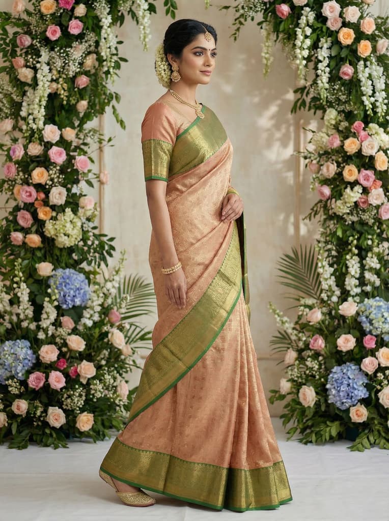MIMOSA Women's Woven Design Kanjivaram Style Art Silk Saree with Blouse Piece - Maroon (SA00001522MRFREE) — photo 3