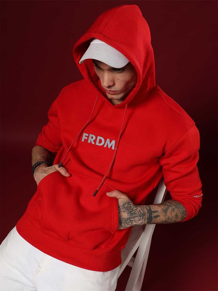 FRDM. Rouge Red Hoodie — Rouge Red / S / Men