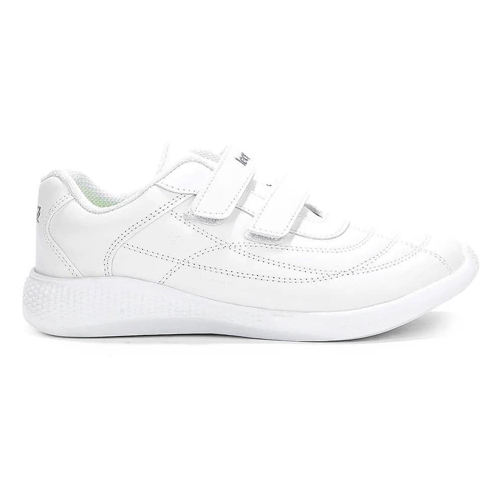 Lucy & Luke White Casual Non Lacing Uniform School Shoes For Kids FUNRUN-E By Liberty — photo 4