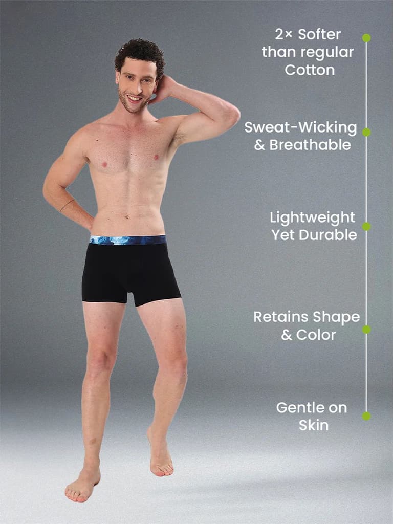 Men's Cotton Abstract Waistband Trunk – Pack of 3 — photo 7