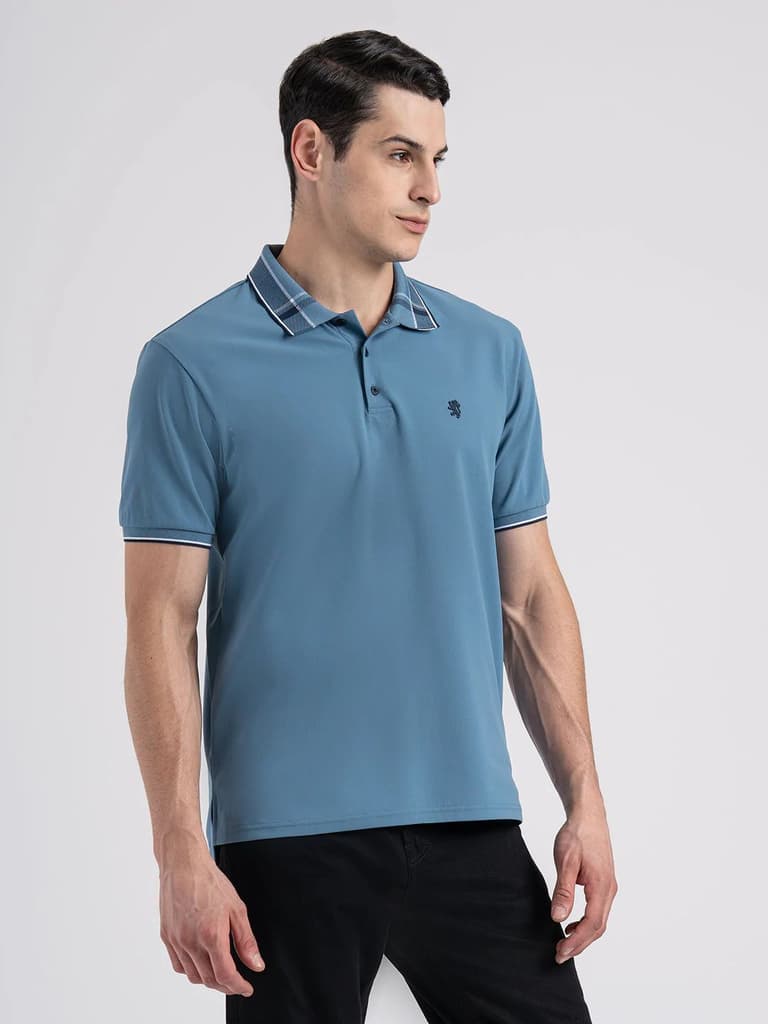 Jacquard Collar Polo T-shirt for Men | Premium Comfort | Sharp Look — photo 2