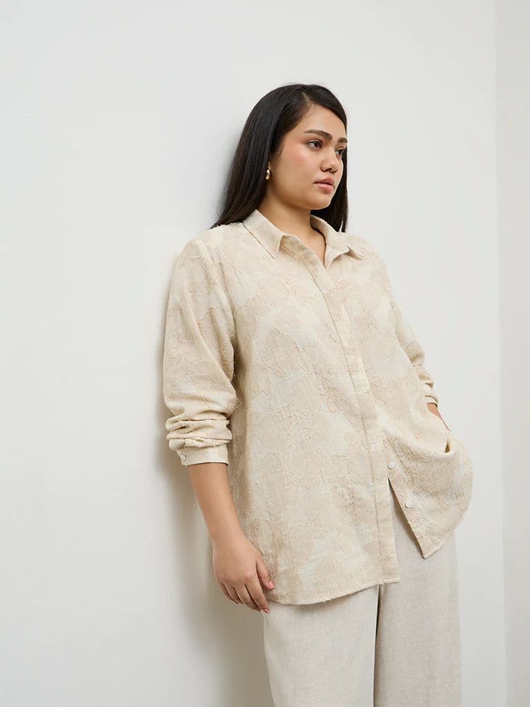 Gia Cream Textured Blouse — photo 2