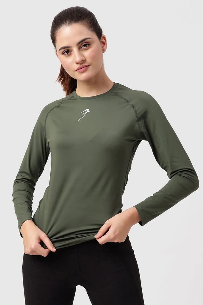 Compression Full T-shirt Olive — S