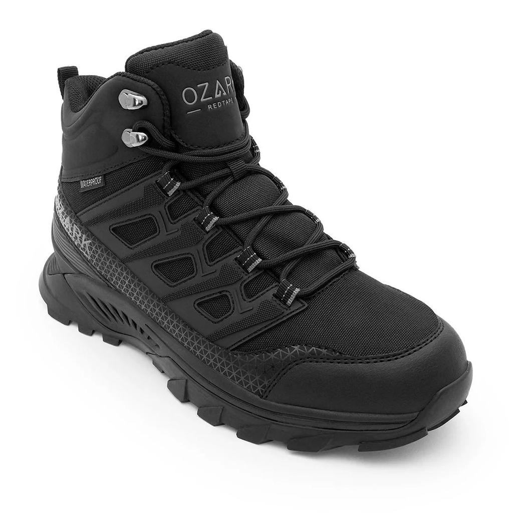 Black Trekking Shoes for Men | High-Top Outdoor