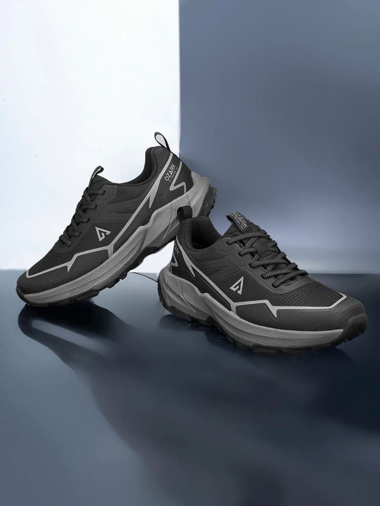 Black & Grey Trail Running Shoes for Men | Low-Cut Outdoor — photo 6