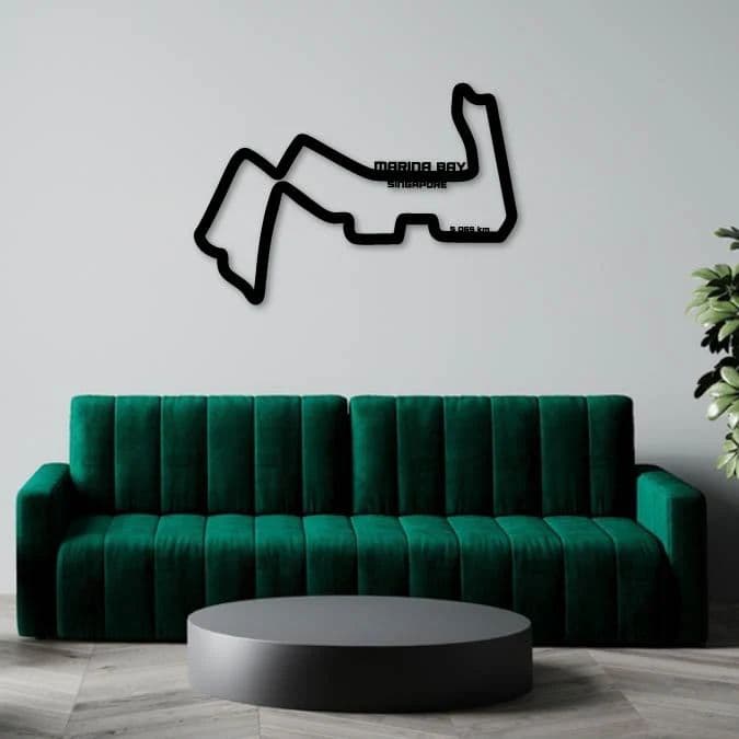 MARINA BAY STREET CIRCUIT 2 METAL WALL ART