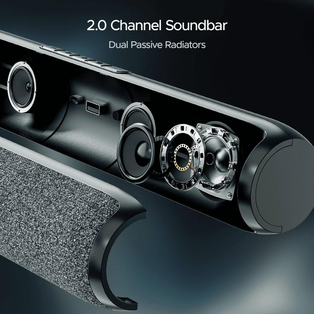 boAt Aavante Bar 590 | 25W RMS Stereo Sound Bluetooth Soundbar, Up to 6 HRS Long Playback, 2.0 Channel, Dual Passive Radiators, BT, AUX, and TF Card — photo 3