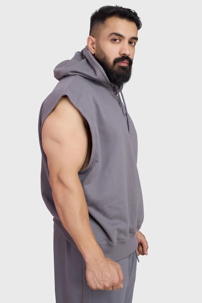 Signature Cap Sleeves Hoodie Dark Grey — photo 5