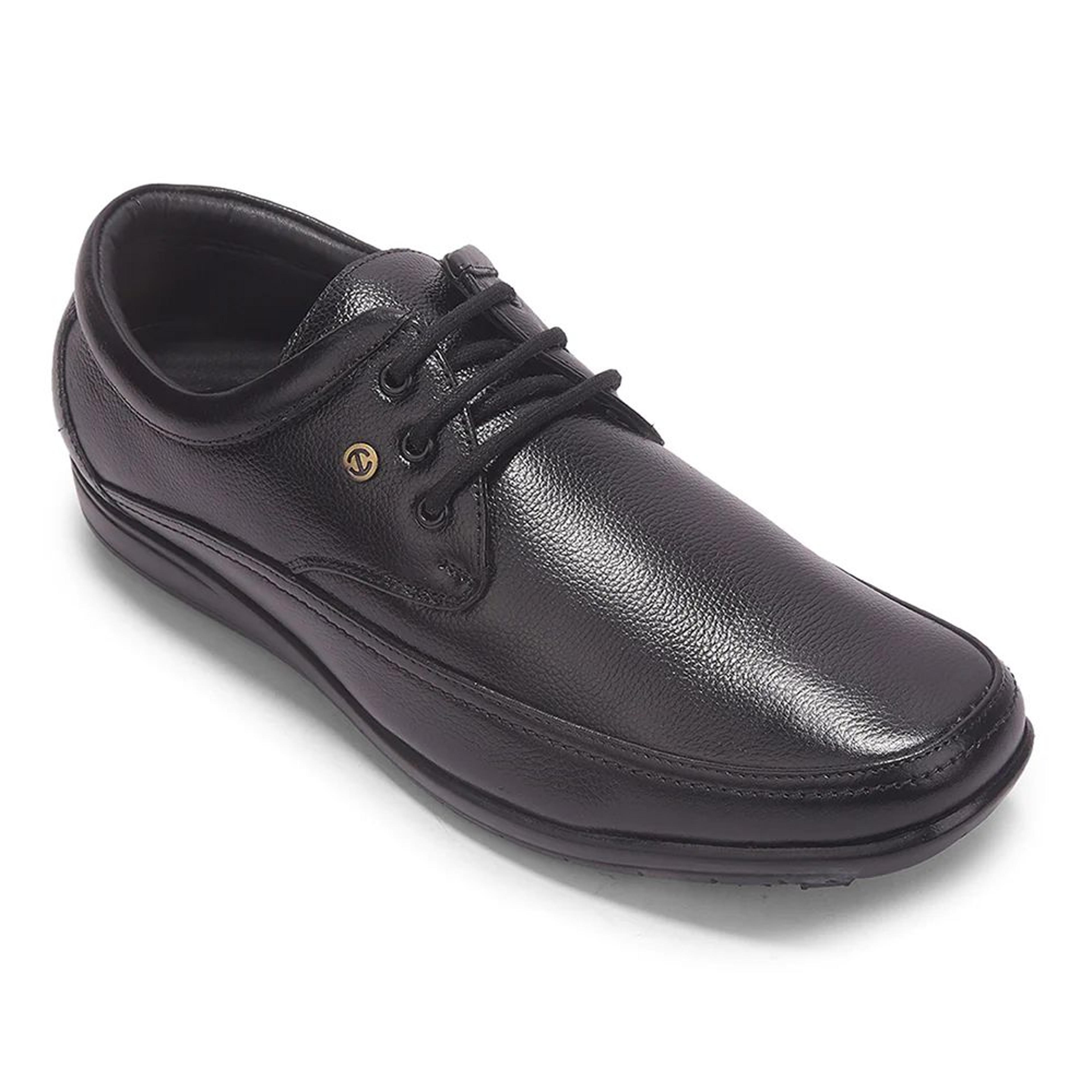Healers Black Formal Lacing Derby Shoes For Men HA1-12 By Liberty