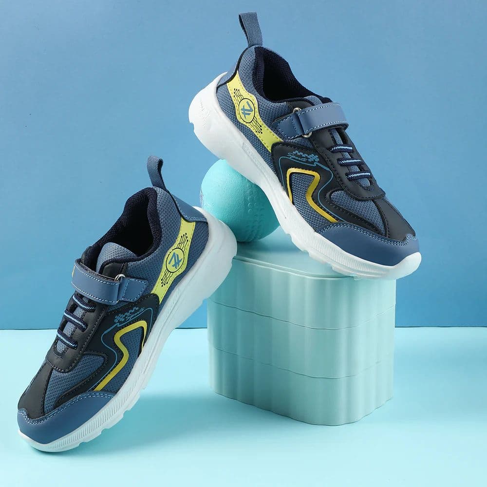 Leap7x Blue Sports Non Lacing Walking Shoes For Kids TRIVAGO-02 By Liberty — photo 4