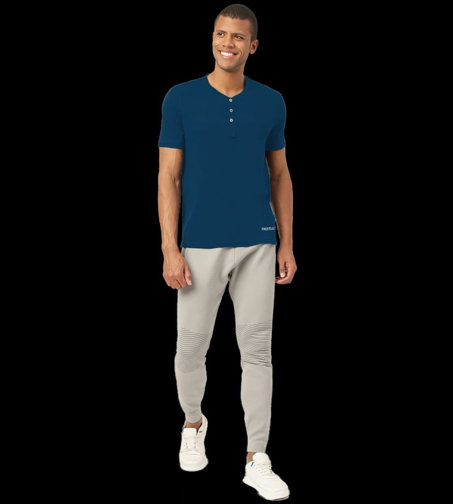 Sapphire Blue Henley 2.0 - Half Sleeves (Pack Of 1) — photo 6