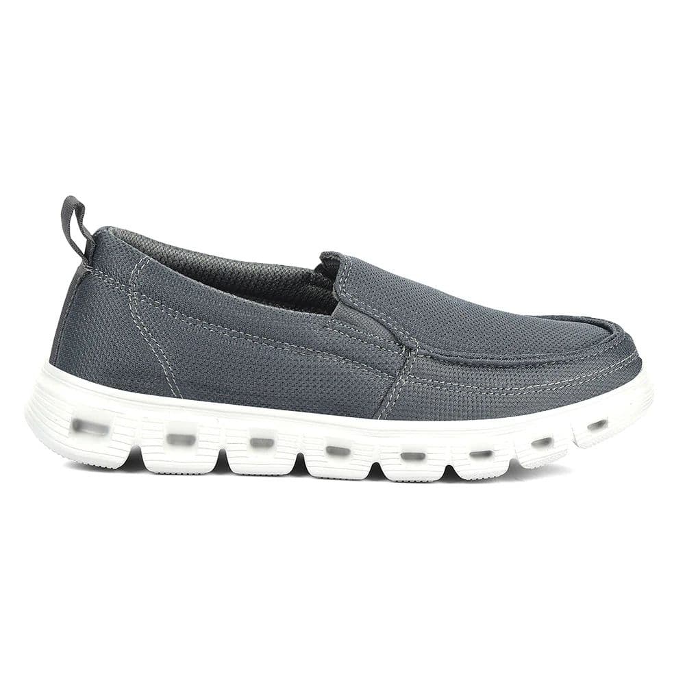 Leap7x Dark Grey Non Lacing Casual Shoes For Men FLOW-5 By Liberty — photo 2