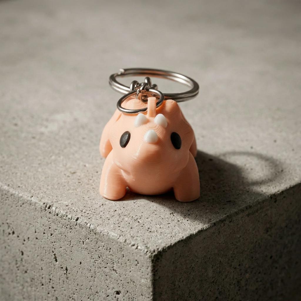 Triceratops Keychain Pinky