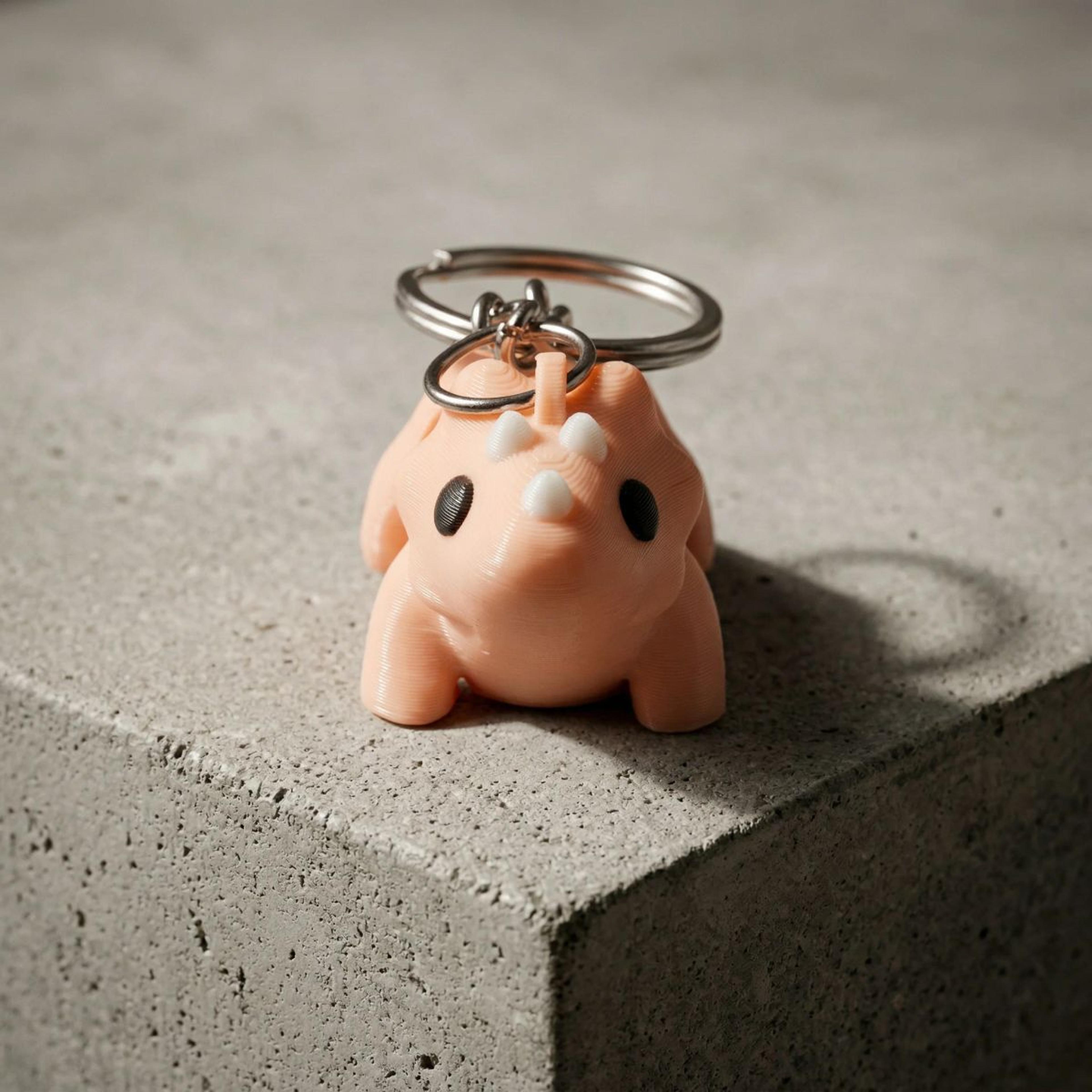 Triceratops Keychain Pinky