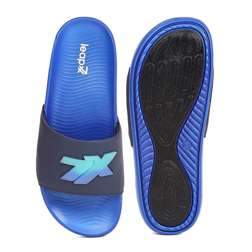 Leap7X NITWALK-30 Men's Navy Blue Slides - Lightweight Nitro Sole with Molded EVA Comfort — photo 4
