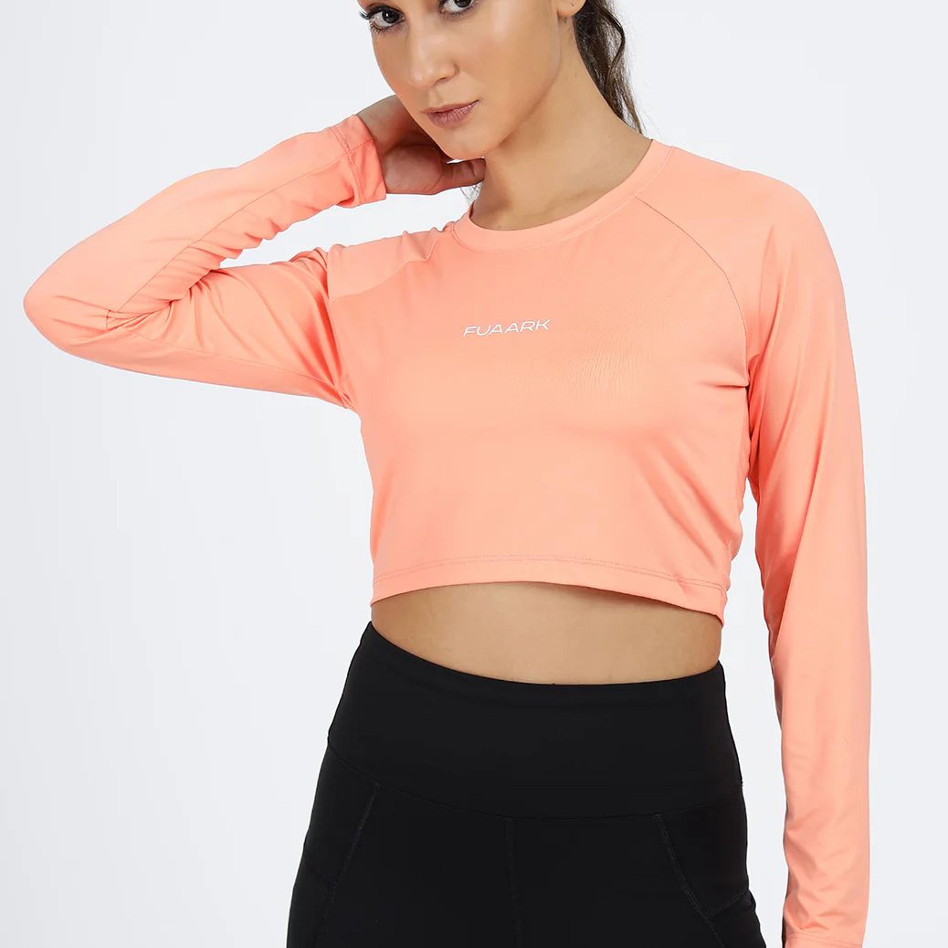 Classic Crop Top T-shirt Peach