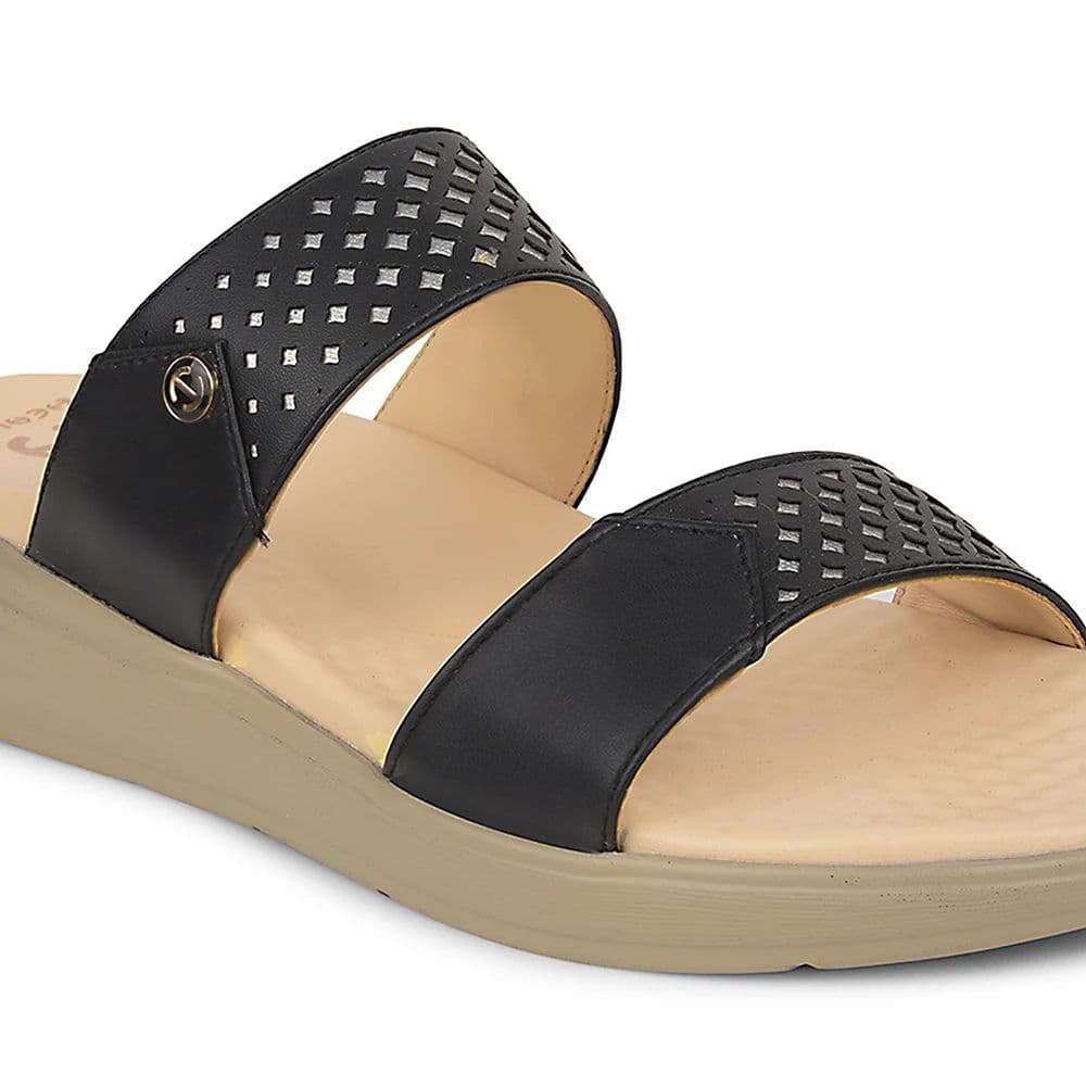 Healers Black Casual Slipper For Women SOFTER-7W By Liberty — photo 5