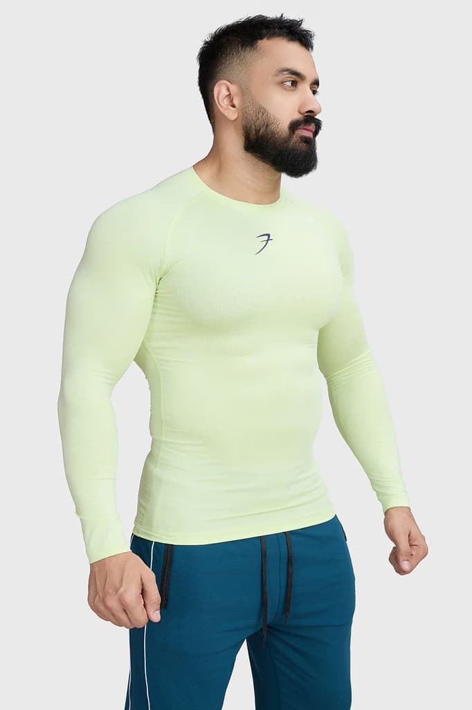 Compression Fullsleeves T-shirt Lime — S