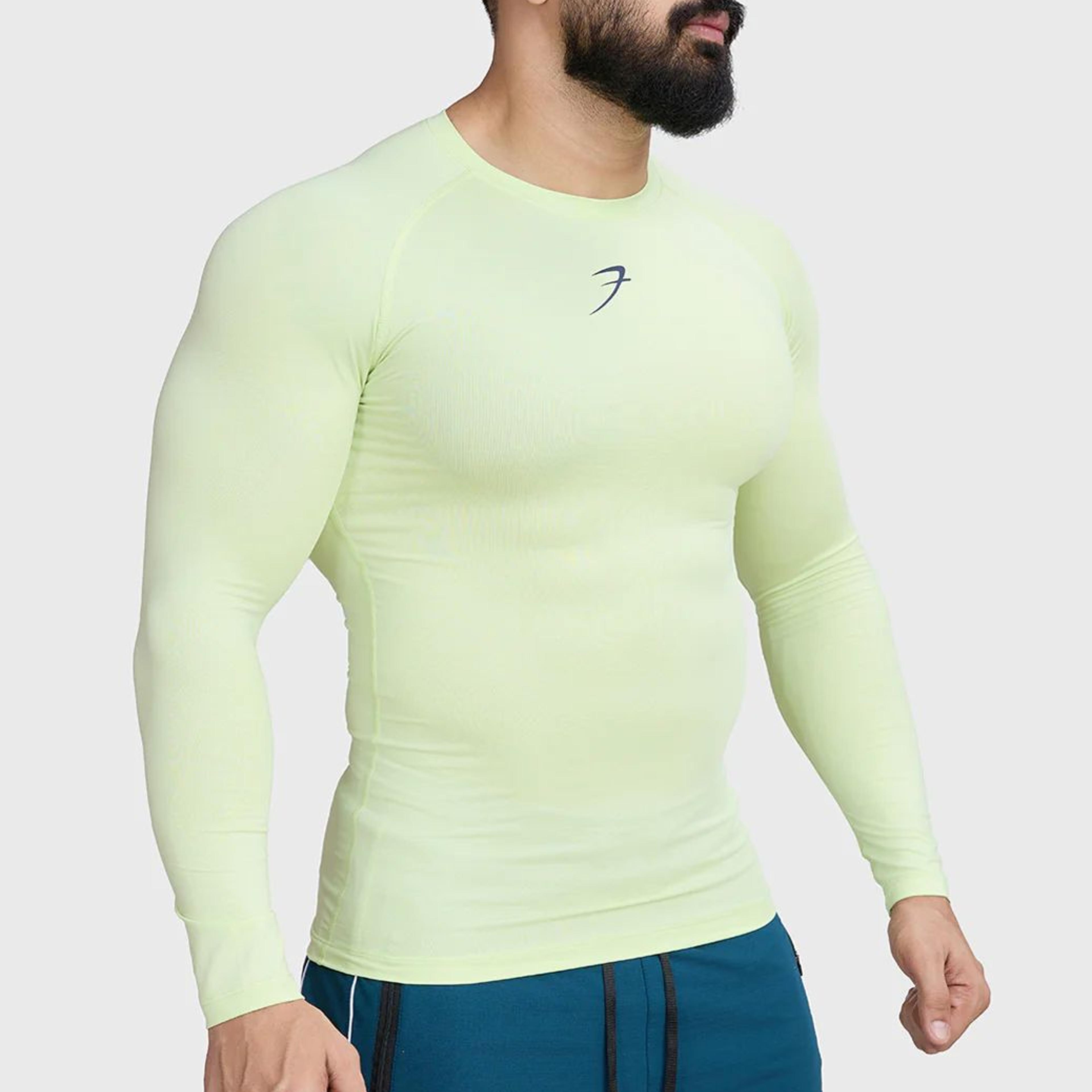 Compression Fullsleeves T-shirt Lime
