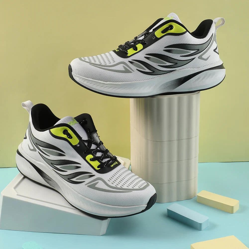 Leap7x White Sports Lacing Running Shoes For Men CASIO By Liberty — photo 4