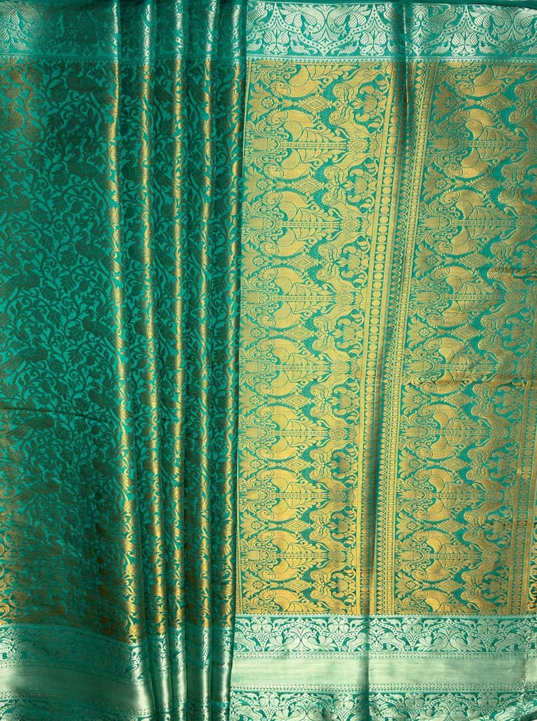 MIMOSA Women's Woven Design Banarasi Style Art Silk Saree with Blouse Piece - Saffire ( SA00003132SFFREE ) — photo 6