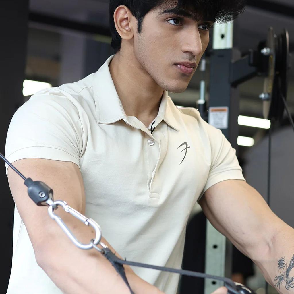 Polo T-shirt Beige