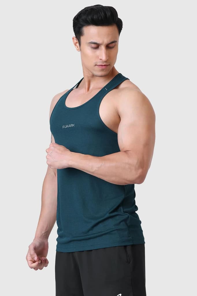 Checks Running Tank Bottle Green — photo 6