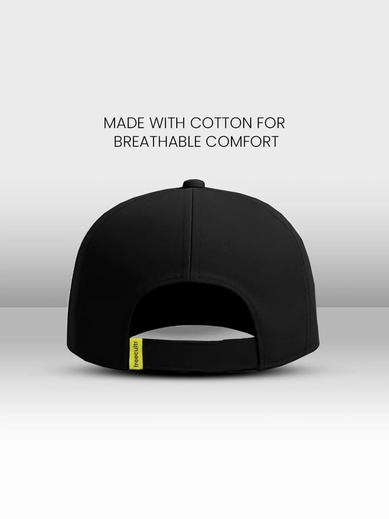 Unisex Baseball Cotton Twill Cap | Black