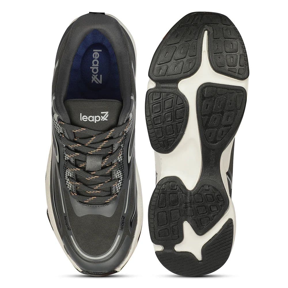 LEAP7X GLADIATOR Dark Grey Sports Running Shoes for Men By Liberty — photo 4