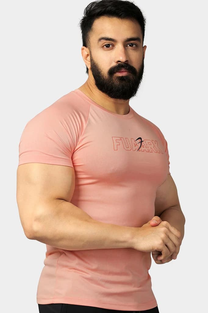 Bold Melange T-shirt Pink — S