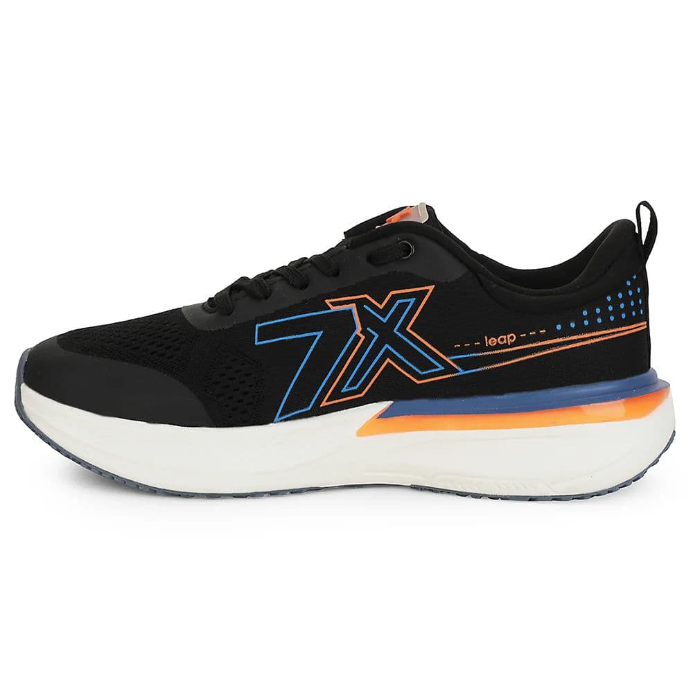 Leap7x Black Sports Lacing Running Shoes For Men ZEONEX-1 By Liberty — photo 3